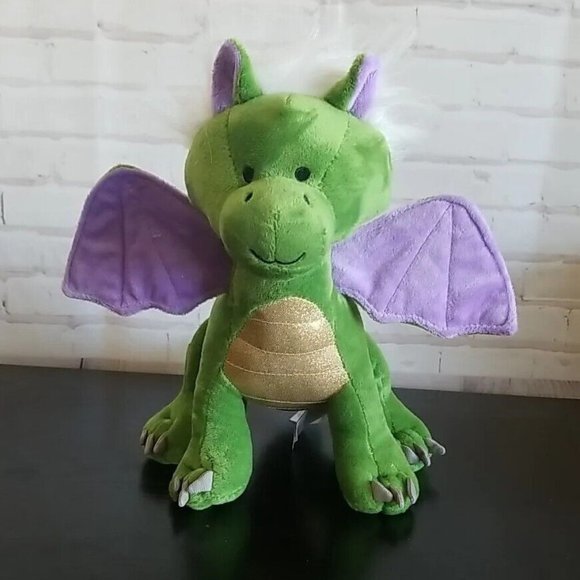 lambs & ivy Other - Lambs & Ivy Dragon Plush Green Purple Stuffed Animal Toy
